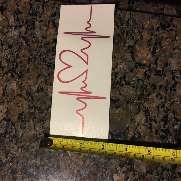 💕 Opal Holographic vinyl decals heartbeat - Picture 6 of 6